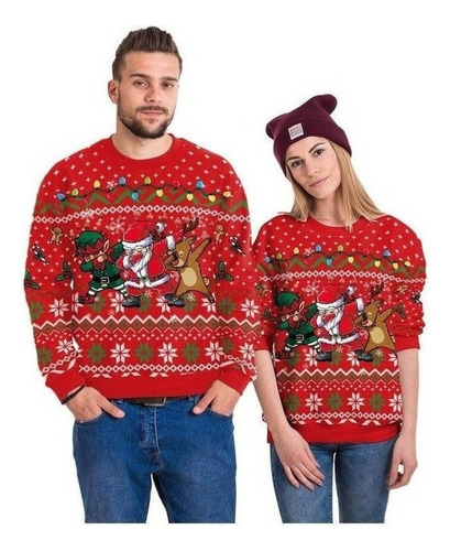 Sueter Navideño Ugly Sweater Navidad Pareja 2pcs