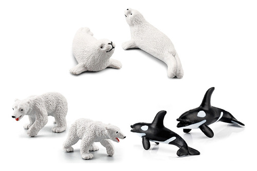 El Juego De 18 Figuras De Juguete De Animales Polares Ártico