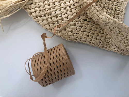 Bolsa Playa Moda Tejida. Bolsa Boho Rafia Al Hombro Borlas