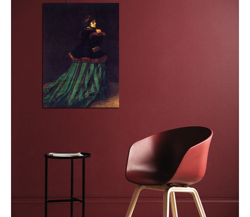 Vinilo Decorativo 40x60cm Claude Monet Mujer Con Vestido
