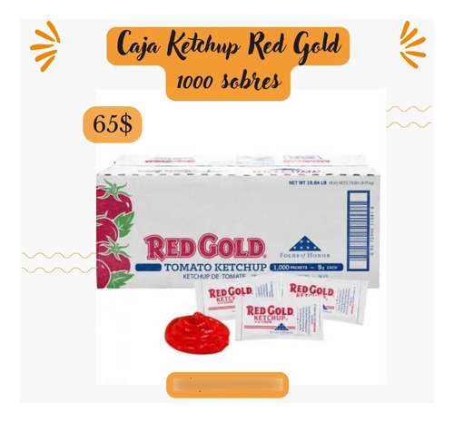 Salsa Ketchup Red Gold 1000 Sobres