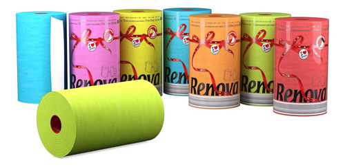 Toalla De Papel Verde Renova Lima Rollo Jumbo 2 Capas 120
