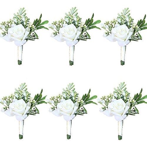 Weddingbobdiy 6pieces / Lot Novio Boutonniere Hombre Mujer N