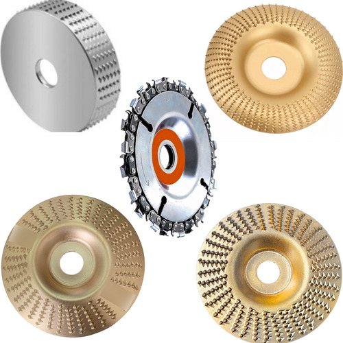 Kit 5 Pçs Disco De Corte Desbaste Esculpir Madeira Universal