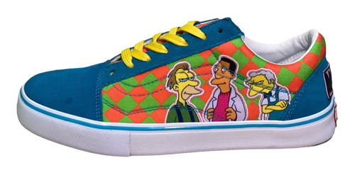 Tenis Vans Old Skool Clásico Simpsons Mou Colores (22 Mx)