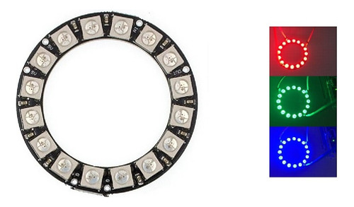 Anillo Led Ws2812b 5050 Rgb 16 Bit Para Raspberry Placa Diy