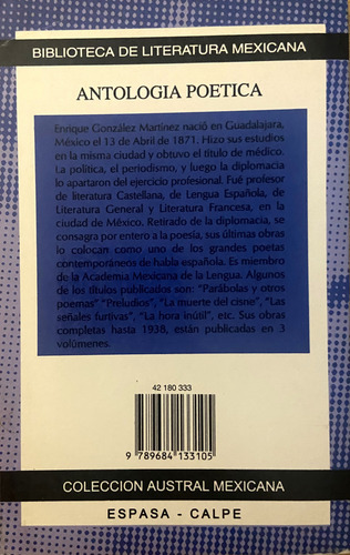 Antología Poética Enrique González M. (Reacondicionado)