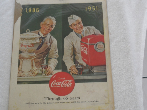 Coca Cola Publicidad De Revista Vintage Celebra 65 Años