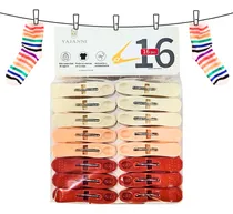 Comprar Set X16 Broches De Plastico Para Colgar Ropa En Tender Soga