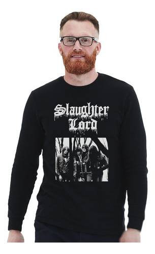 Polera Ml Slaughter Lord Thrash Til Death Metal Impresión Di