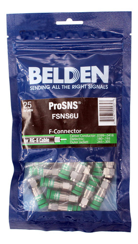 Belden Fsns6u Prosns Universal Conector F Para Cable Rg6