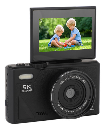 Cámara Digital De 5 K, 75 Mp, Hd, Zoom 18x, Enfoque Automáti