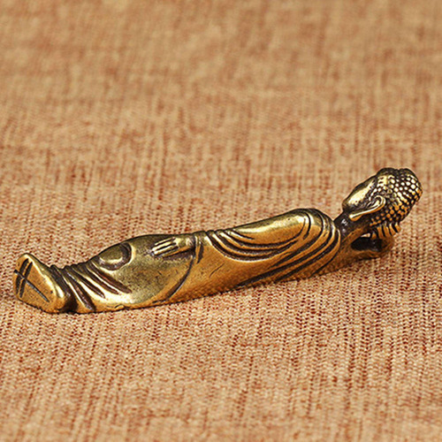 Estatua Retro Dorada De Buda Amitabha Acostado, 3 Escudos De