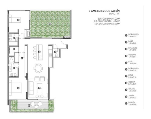 Imagen 12 de 29 de Departamento 3 Amb Con Balcon Y Patio - Belgrano