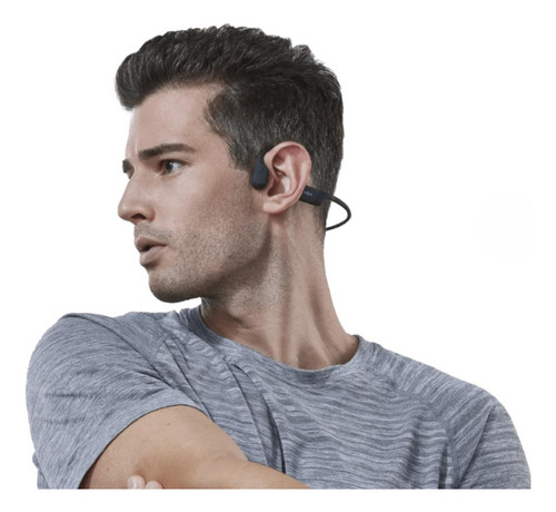 Fone De Condução Óssea Shokz Openrun Air Preto Mini Preto