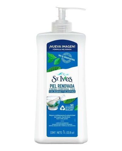St Ives Crema Corporal Colágeno Y Elastina 1 Lt