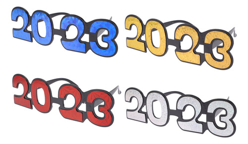 4 Unidades De Anteojos De Año Nuevo 2023, Par De Anteojos De