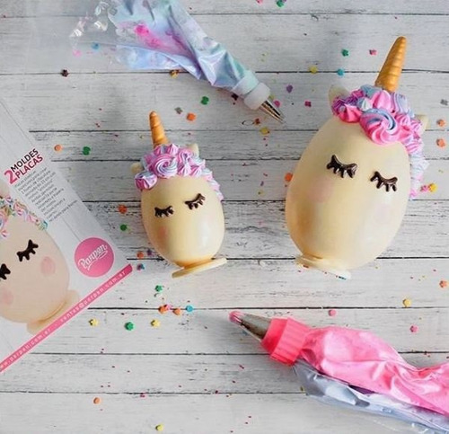 Imagen 2 de 6 de Set Moldes Placas Huenicornios / Unicornios De 10cm Parpen