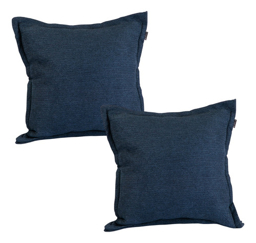 Set De 2 Cojines Cuadrados Dicasa Rivo Kappa Azul