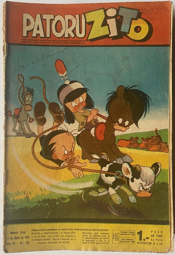 Patoruzito, Nº 337 Semanario De Historietas 1952 Cr02
