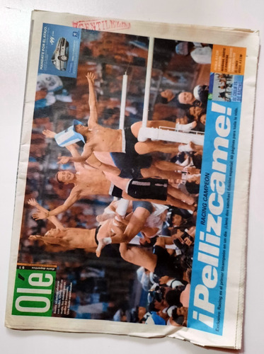 Diario Olé: Racing Campeon Apertura 2001 Mostaza Merlo