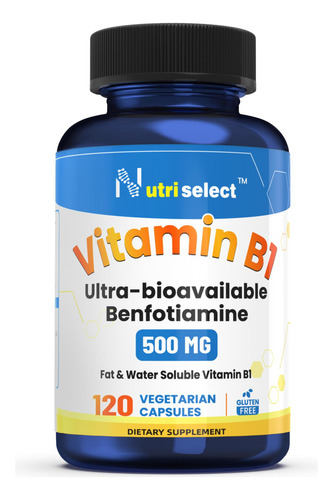 Nutriselect Benfotiamina Vitamina B1 500mg 120 Cápsulas