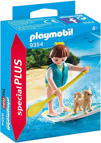 Playmobil 9354 Special Plus Stand Up Paddle Com Doguinho