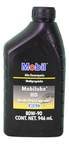 Aceite De Transmisión Mobilube 80w90 Multipropósito / 946 Ml
