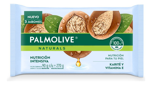 Palmolive Jabon Naturals Karite Intensiva En Barra 3x90grs