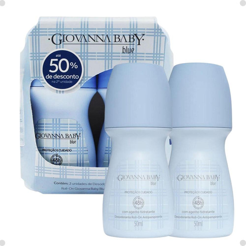 Kit Desodorante Roll-on Giovanna Baby Blue Com 2