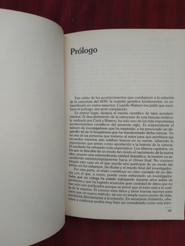 Libro La Doble Hélice, James Watson (Usado)