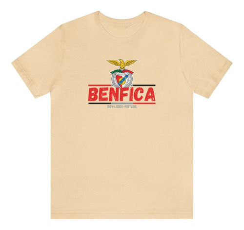 Remeras Algodon Peinado Benfica De Portugal Casual 