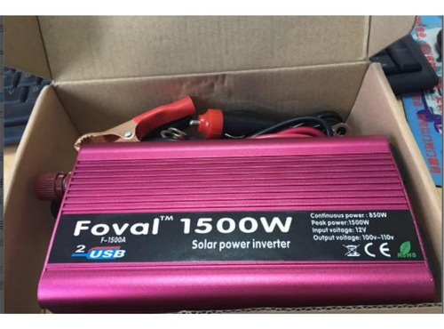 Inversor De Onda Sinusoidal Pura 1500w 12v/110v Dos Enchufe