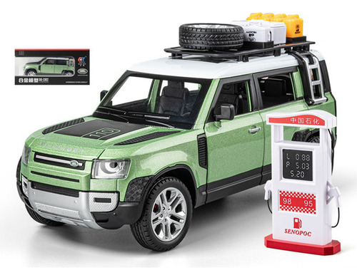 Land Rover Defender Miniatura Metal Coche Con Luz Y Sonido