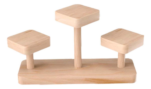 Elegante Expositor De Madera Para Joyas Y Figuritas. B