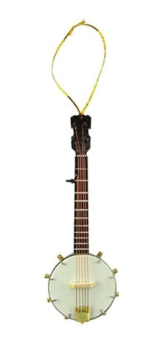 Imagen 1 de 2 de Miniatura Banjo Instrumento Musical Realista Adorno