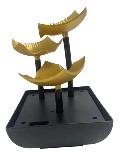 Fonte De Mesa De 3 Camadas Fonte De Água Decoração Bronze