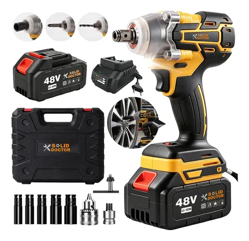 Chave de impacto sem escova 48V 2 em 1 com adaptador