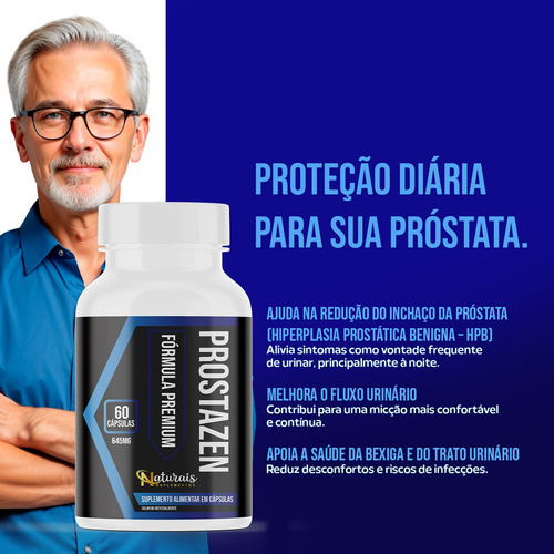 Kit 5 Prostazen Original 60 Cáps - Loja Oficial - Envio Hoje