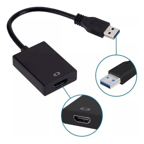 Cable Convertidor Usb A Hdmi Usb 3.0 A Hdmi Full Hd 1080