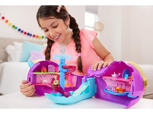 Set Polly Pocket Sparkle Cove. Barco Ballena +15 Piezas