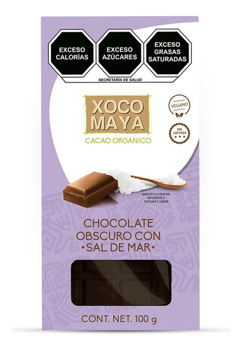 Barra De Chocolate Oscuro Con Sal De Mar Xoco Maya