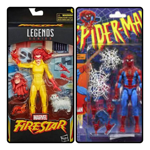 Spiderman Exclusivo Walmart Y Firestar Marvel Legends 