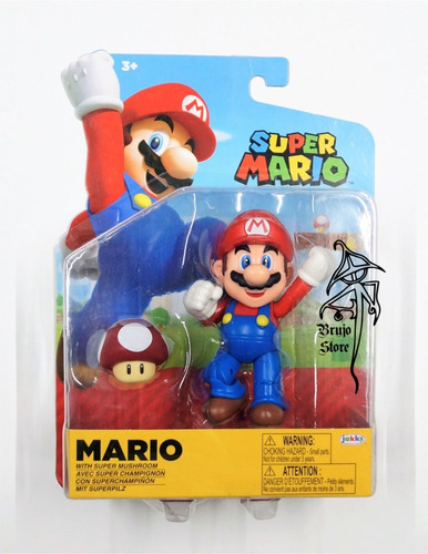 Figura World Of Nintendo Mario Bros Y Hongo 10cm Brujostore