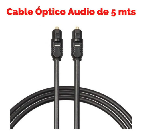 Imagen 4 de 9 de Cable Óptico De Audio Toslink Alta Calidad, 5 Metros | Dugu