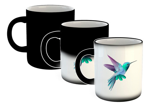 Taza Magica Colibri Colorido Dibujos Art