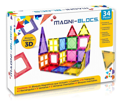 Magni Blocs 34 Pz Bloques De Construcción Magnéticos Imán