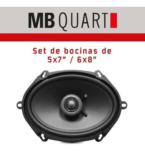 Set De Bocinas De 5x7 / 6x8 PLG Mb Quart Fkb168 50w / 100w Color Negro