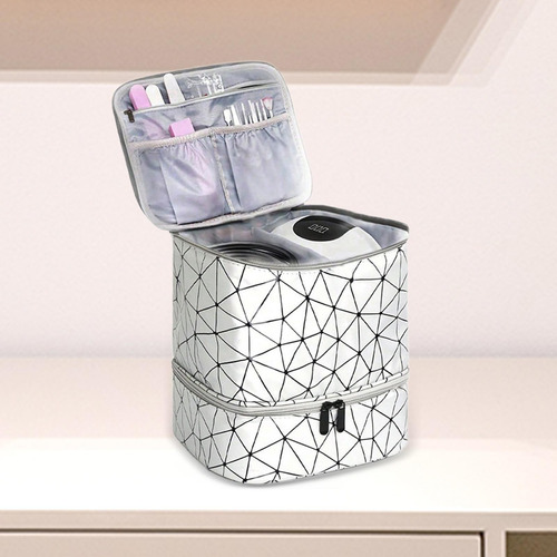 Organizador Portátil De Esmaltes De Uñas Con Doble Capa