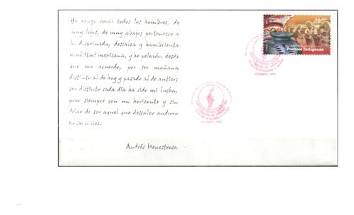 # Mcn # México 2009 - Dia Int. Povos Indígenas - Fdc Novo